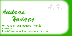 andras hodacs business card