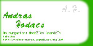 andras hodacs business card